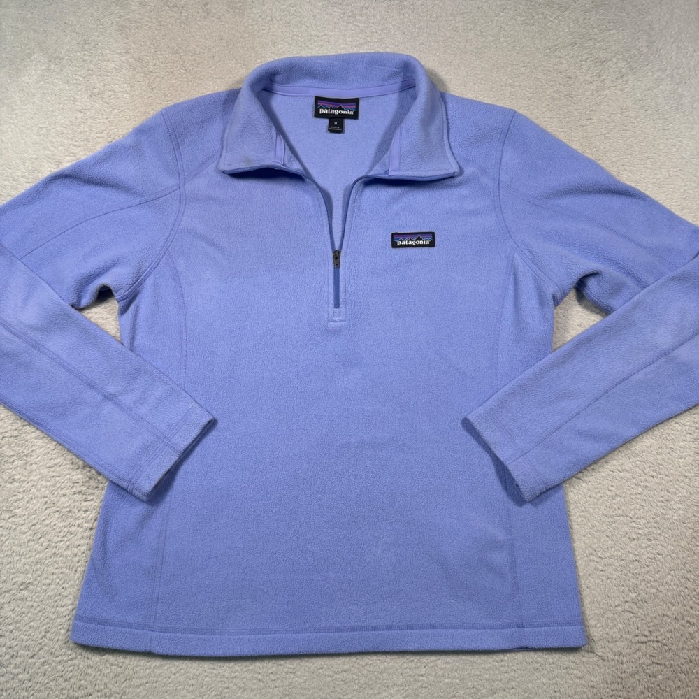 Patagonia Micro D Fleece Pullover Womens M Lavender Quarter Zip Outdoor Gorpcore